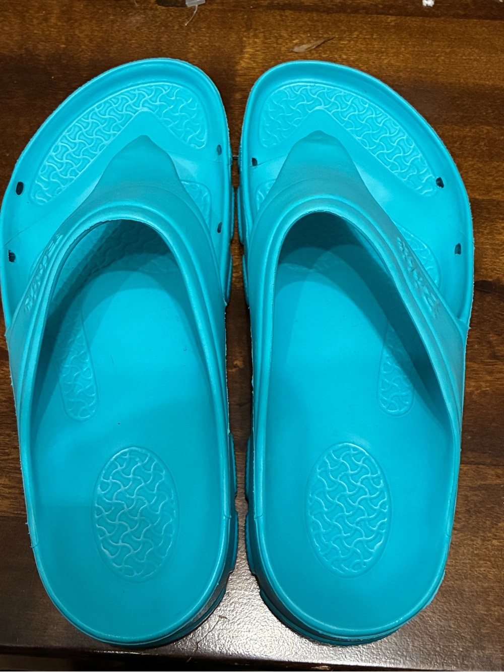 Birkenstock Teal Blue Burki Eva flip flops